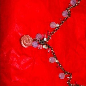 Rose beaded necklace